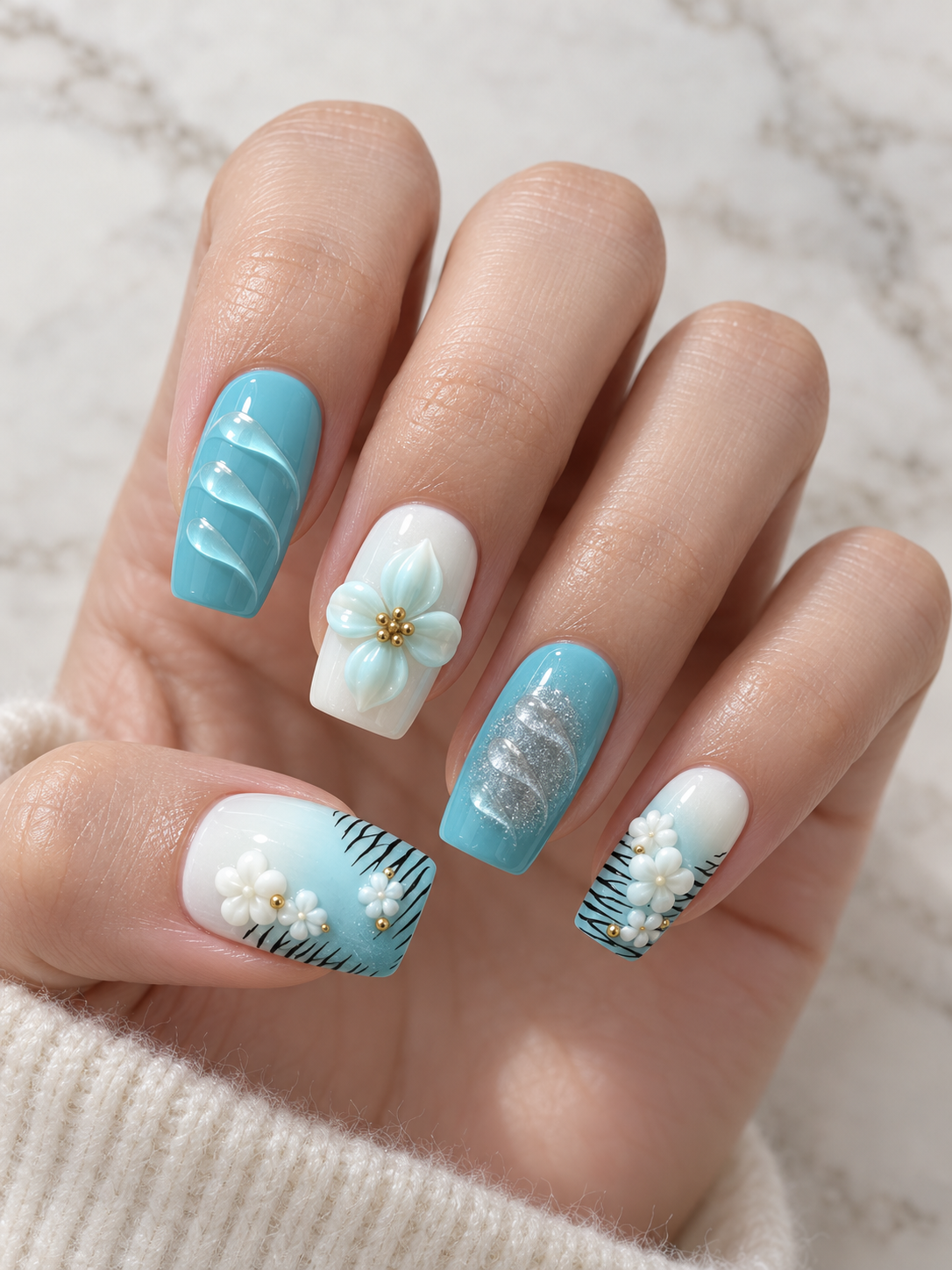 Aqua Blossom