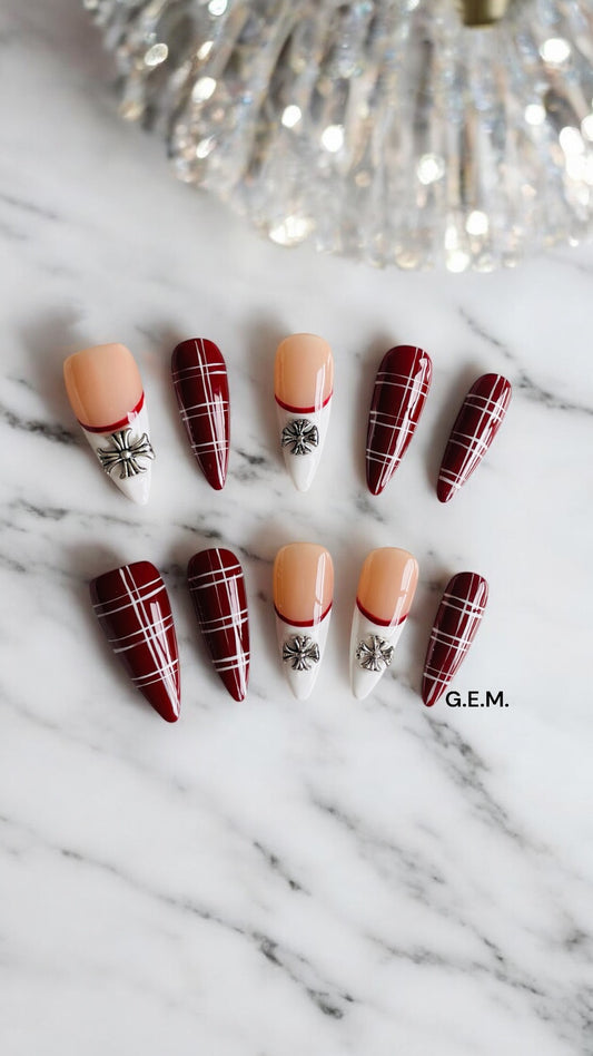 Crimson Cross Charm